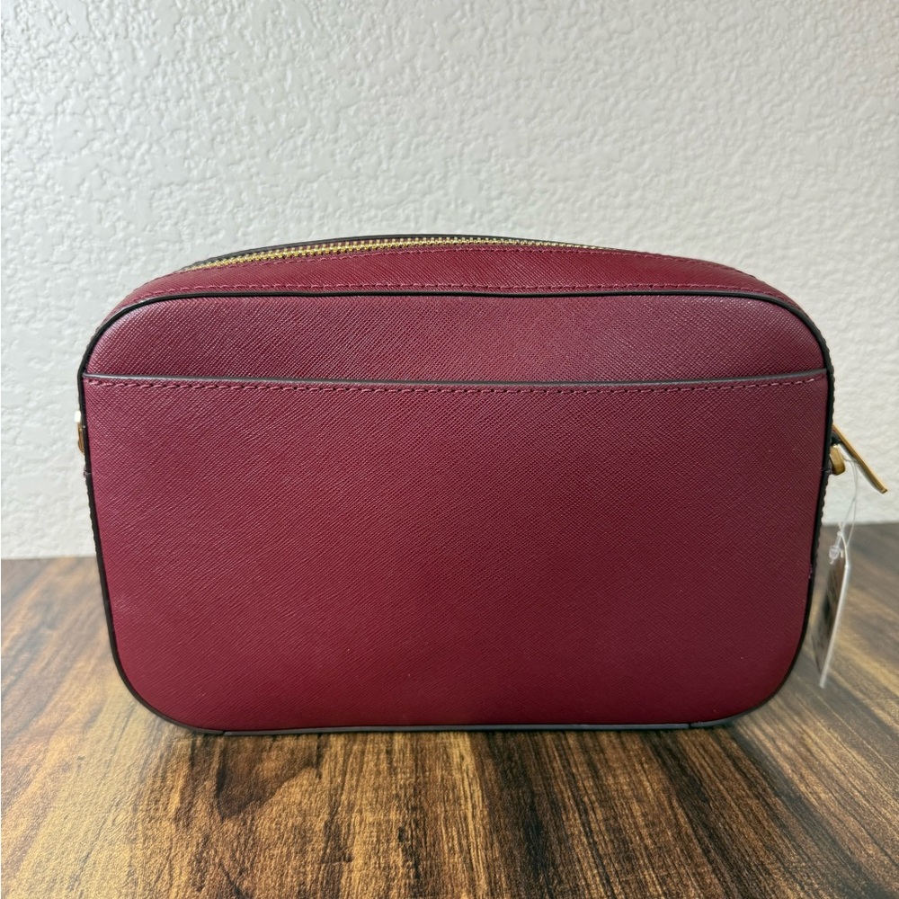 Michael Kors Wine Crossbody Bag with Gold Accents - Picture 4 of 6